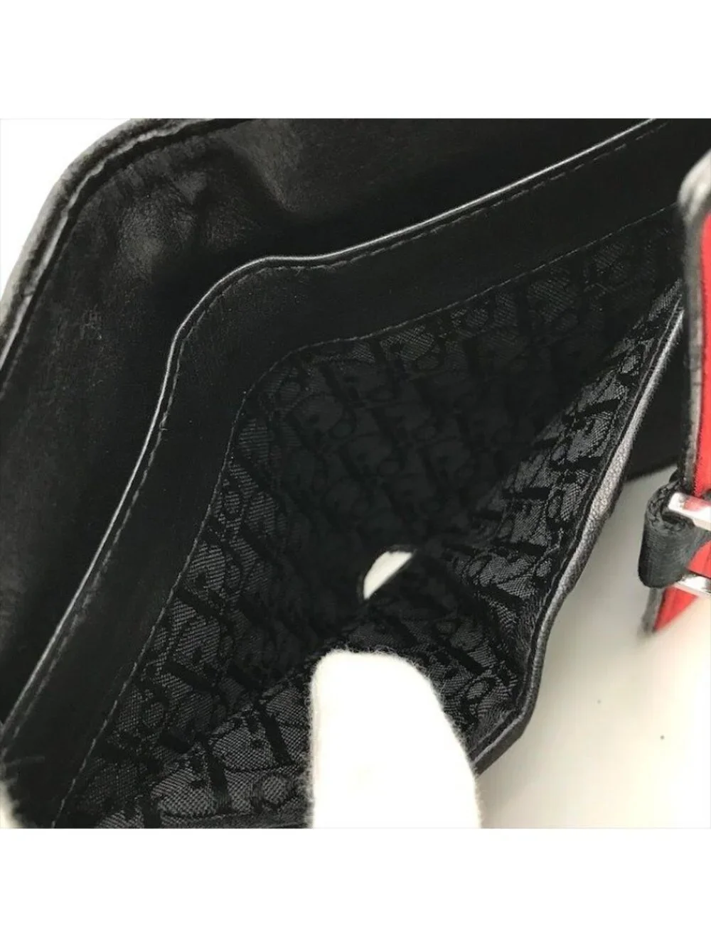 Dior Hardcore Trifold Canvas Leather Compact Wallet